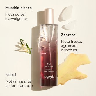 Caudalie Cofanetto di Natale 2025 The' Des Vignes - Acqua profumata 50 ml + Gel doccia 50 ml + Candela profumata
