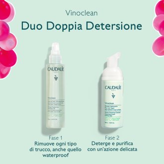 Caudalie Cofanetto di Natale 2025 Vinoclean Duo - Olio struccante 75 ml + Schiuma detergente 50 ml 