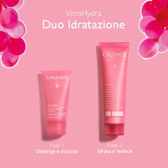 Caudalie Cofanetto di Natale 2025 Vinohydra Duo Idratazione - Crema sorbetto viso 60 ml + Gel detergente idratante 30 ml