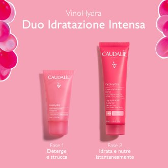 Caudalie Cofanetto di Natale 2025 Vinohydra Duo Idratazione Intensa - Crema idratazione intensa viso 60 ml + Gel detergente idratante 30 ml