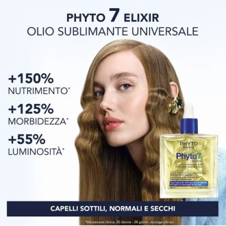 Phyto 7 Elixir Olio Sublimante Universale - Olio nutriente per capelli secchi e danneggiati - 100 ml Phyto 7 Elixir Olio Sublimante Universale - Olio nutriente per capelli secchi e danneggiati - 100 ml