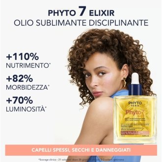 Phyto 7 Elixir Olio Sublimante Disciplinante - Olio nutriente per capelli secchi, spessi e danneggiati - 100 ml