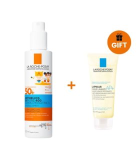 Anthelios Dermo-Pediatrics Spray Invisibile SPF50+ + Lipikar Ap + Olio Lavante - Protezione solare molto alta + olio detergente anti arrossamento