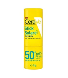Cerave Stick Solare Invisibile SPF50+ - Stick per viso, labbra e zone sensibili - 8 g