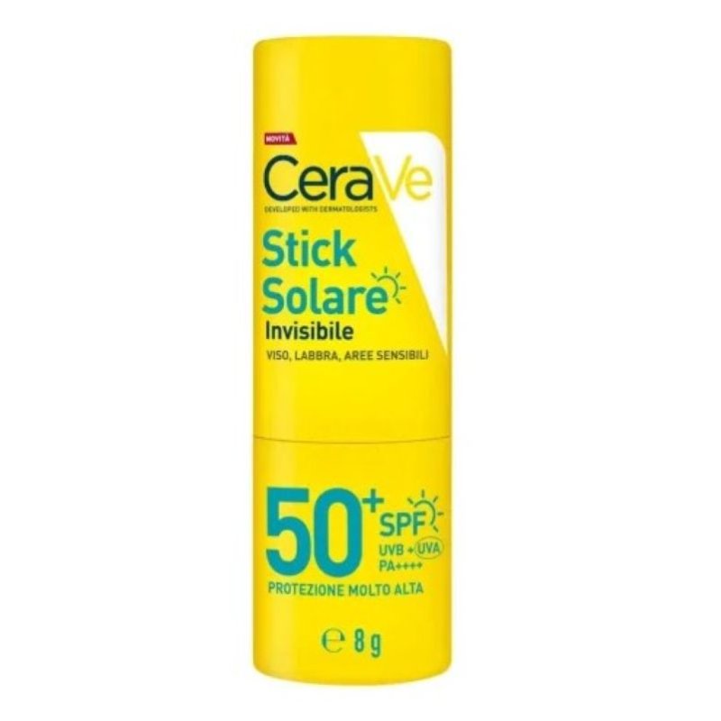 Cerave Stick Solare Invisibile SPF50+ - Stick per viso, labbra e zone sensibili - 8 g Cerave Stick Solare Invisibile SPF50+ - Stick per viso, labbra e zone sensibili - 8 g