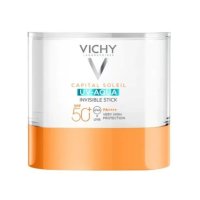 Vichy Capital Soleil Uv Aqua Stick Invisibile SPF50 - Stick solare per viso, labbra e zone sensibili - 9 g