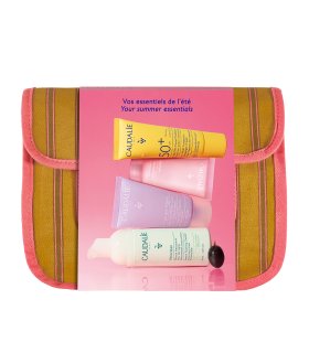 Caudalie Estate Trousse 2026 - Vinoclean schiuma 50 ml + Vinohydra gel 15 ml + Vinosun fluido 20 ml + Gel doccia Ange des Vignes 30 ml