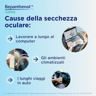 Bepanthenol Collirio - Per occhi secchi con Acido Ialuronico e Pantenolo - 10 ml