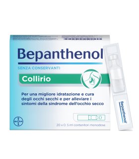 Bepanthenol Collirio Monodose - Per occhi secchi - 10 flaconi da 0,5 ml ciascuno