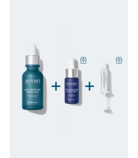 Miamo Protocollo Lift&Aox - Multi peptide 20% Lifting Serum + Glutathione GF5 Aox Boost Serum + Epigenage shot - Adatto per rughe d'espressione e colorito spento