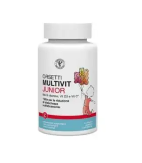 Laboratorio Farmacisti Preparatori Orsetti Multivit Junior - Integratore alimentare per bambini - 60 orsetti gommosi - Gusto frutta
