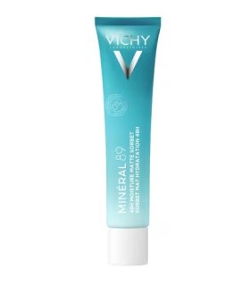Vichy Minéral 89 Gel Sorbetto Idratante 48h - Crema viso idratante effetto mat - 50 ml
