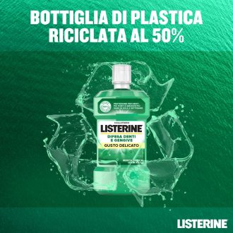 Listerine Difesa Denti e Gengive Collutorio Zero Alcol - Ideale per l'igiene orale quotidiana - Gusto Menta fresca - 500 ml