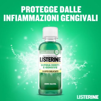 Listerine Difesa Denti e Gengive Collutorio - Ideale per l'igiene orale quotidiana - Gusto delicato - 95 ml