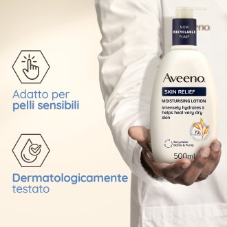 Aveeno Skin Relief Crema Nutriente Lenitiva - Crema corpo per pelle molto secca e sensibile - 500 ml