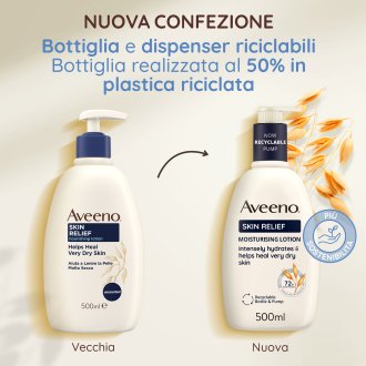 Aveeno Skin Relief Crema Nutriente Lenitiva - Crema corpo per pelle molto secca e sensibile - 500 ml