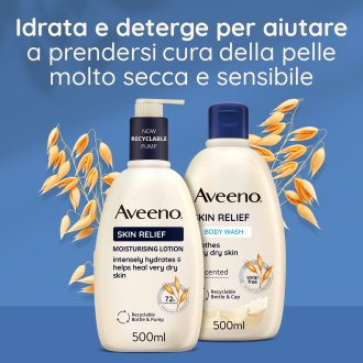 Aveeno Skin Relief Crema Nutriente Lenitiva - Crema corpo per pelle molto secca e sensibile - 500 ml