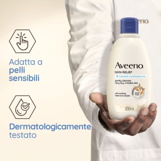 Aveeno Skin Relief Olio Bagno Doccia - Ideale per pelle secca e sensibile - 300 ml