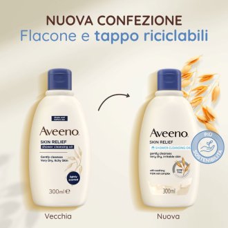 Aveeno Skin Relief Olio Bagno Doccia - Ideale per pelle secca e sensibile - 300 ml