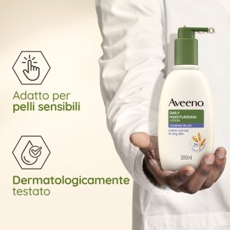 Aveeno Crema Idratante Corpo - Adatto per pelle secca e sensibile - Aroma Lavanda - 300 ml