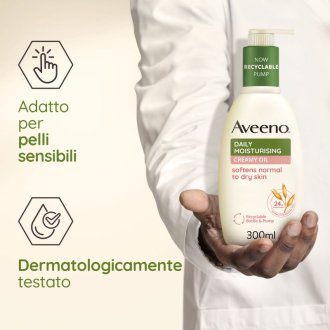 Aveeno Crema Olio Idratante Corpo - Adatta per pelle secca e sensibile - 300 ml