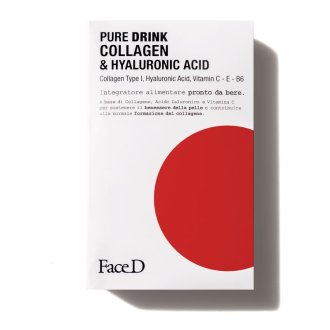 FaceD Pure Drink Collagen & Hyaluronic Acid - Integratore per il benessere della pelle - 30 stick pronti da bere