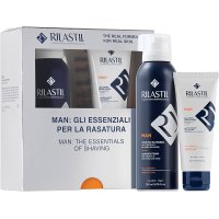 Rilastil Cofanetto di Natale Man - Schiuma da barba + Gel crema dopobarba + Gel crema contorno occhi 