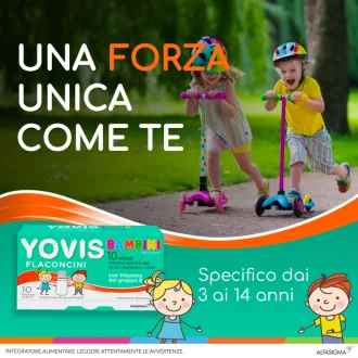 YOVIS Bambini Fragola - Integratore per l'equilibrio della flora intestinale - 10 flaconcini