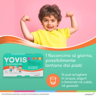 YOVIS Bambini Fragola - Integratore per l'equilibrio della flora intestinale - 10 flaconcini