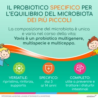 YOVIS Bambini Fragola - Integratore per l'equilibrio della flora intestinale - 10 flaconcini