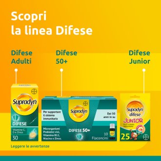 Supradyn Difese - Integratore alimentare per supportare il sistema immunitario - 30 compresse effervescenti