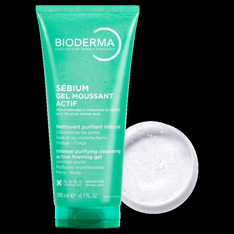 Bioderma Sebium Gel Moussant Actif - Detergente attivo purificante per pelle grassa e acneica - 200 ml Bioderma Sebium Gel Moussant Actif - Detergente attivo purificante per pelle grassa e acneica - 200 ml