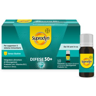 Supradyn Difese 50+ - Integratore alimentare per supportare il sistema immunitario - 10 flaconcini 