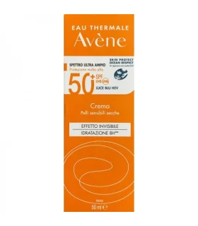Avene Solare Crema SPF50+ Effetto Invisibile - Crema solare idratante finish invisibile - 50 ml