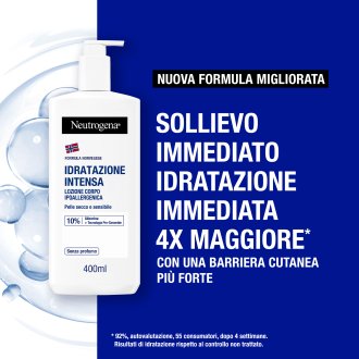 Neutrogena Lozione Corpo Senza Profumo - Crema idratante per pelle secca e sensibile - 400 ml