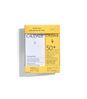Caudalie Cofanetto Vinoperfect Siero Antimacchie da 30 ml + Vinosun Protect Fluido Solare Viso SPF50+ 20 ml