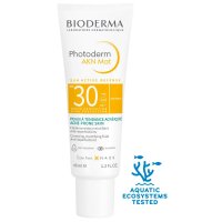 Bioderma Photoderm AKN Mat SPF30 - Fluido solare viso per pelle mista, grassa e acneica - 40 ml