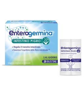 Enterogermina Intestino Pigro, Fermenti Lattici, Probiotici, Prebiotici, Integratore Regolarità Intestinale, 20 Bustine