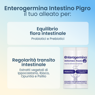 Enterogermina Intestino Pigro, Fermenti Lattici, Probiotici, Prebiotici, Integratore Regolarità Intestinale, 20 Bustine