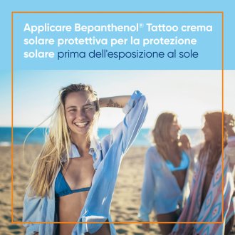 Bepanthenol Tattoo Crema Solare Protettiva SPF50+ - Crema solare per i tatuaggi - 50 ml