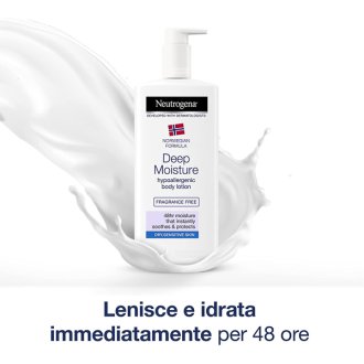 Neutrogena Deep Moisture Fluida senza profumo - Crema corpo per pelle secca e sensibile - 400 ml
