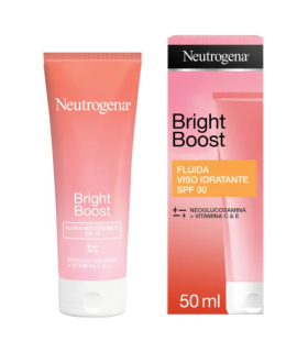 Neutrogena Bright Boost Fluido Viso Idratante SPF30 - Fluido viso antietà per prime rughe - 50 ml