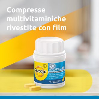 Supradyn Ricarica 50+ - Integratore antiossidante ed energizzante per adulti oltre i 50 anni - 90 Compresse rivestite