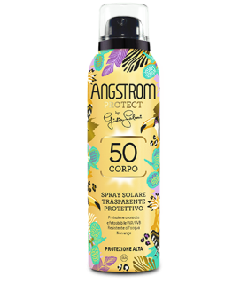 Angstrom Spray Solare Trasparente SPF50 Limited Edition - Spray solare corpo resistente all'acqua - 150 ml
