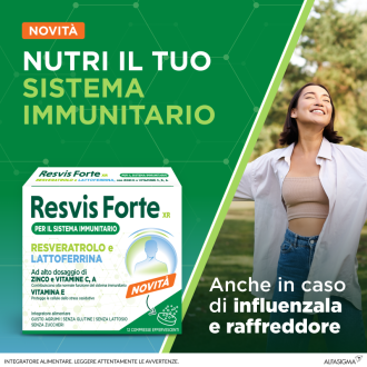 Resvis Forte XR - Integratore per il sistema immunitario - 12 Compresse Effervescenti