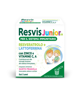 Resvis Junior XR - Integratore per il sistema immunitario dei bambini - 12 Bustine