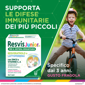 Resvis Junior XR - Integratore per il sistema immunitario dei bambini - 12 Bustine