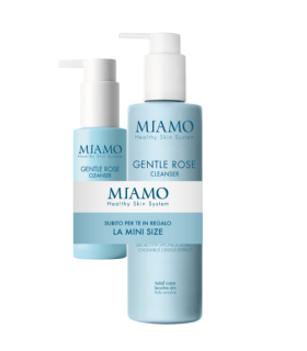 Miamo Total Care Gentle Rose Cleanser Duo - Gel detergente lenitivo per pelle sensibile - 250 ml + 50 ml - Limited Edition