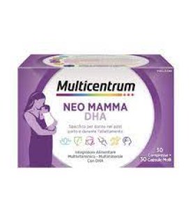 Multicentrum Neo Mamma DHA - Integratore multivitaminico per donne in allattamento - 30 compresse + 30 capsule