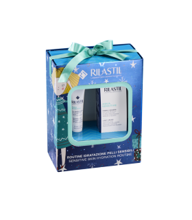 Rilastil Cofanetto di Natale 2023 Idratazione - Aqua detergente viso 50 ml + Aqua Sensitive Crema Leggera 40 ml